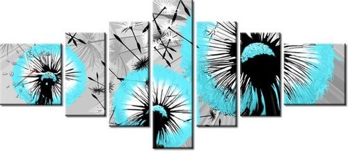 70CM 160CM ZEGAR 7 ELEME DMUCHAWCE DELIKATNYM TURKUSIE DRUK OBRAZ na Arena.pl