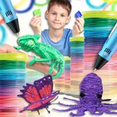 DUŻY ZESTAW FILAMENTY 200 M 40 KOLORÓW WKŁADY PLA DO DRUKARKI 3D 1,75 MM