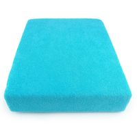 Prześcieradło frotte z gumką 140x200 turkusowe GRUBE