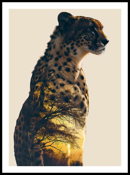 Plakat 50x70cm Gepard Duch Sawanny zdjęcie 3