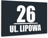 Tabliczka Tablica ADRESOWA antracyt DIBOND 20x15 numer domu ul. różne wzory
