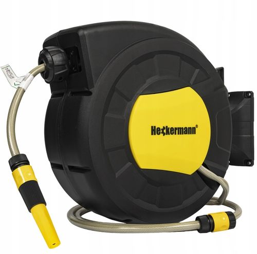 WĄŻ OGRODOWY ZWIJANY AUTOMATYCZNY BĘBEN PISTOLET ZRASZACZ KOŃCÓWKI 27m na Arena.pl