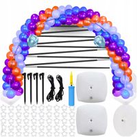 ŁUK STOJAK STELAŻ NA BALONY ŚCIANKA TŁO ZDJĘĆ ŚLUB KOMUNIA ZESTAW + POMPKA