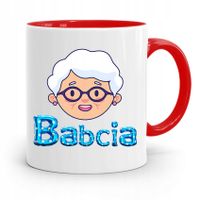 Kubek Czerwony Dla Babci Babcia Z Nadrukiem Ze Zdjęciem