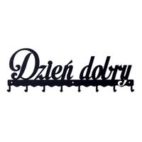 Wieszak ścienny Dzień dobry 01 czarny