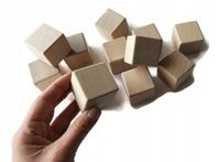 Klocki drewniane DUŻE 12 szt natural POLSKIE eko