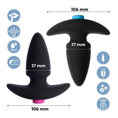 feelztoys   funkybutts remote controlled butt plug set for couples na Arena.pl