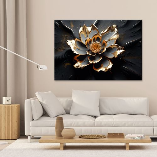 Obraz na płótnie, 3D Abstrakcyjny kwiat glamour 100x70 na Arena.pl