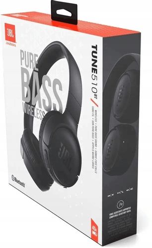 Słuchawki bezprzewodowe nauszne JBL Tune 510BT czarne na Arena.pl