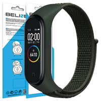 beline pasek mi band 7/6/5/4/3 nylonloopzielony/green
