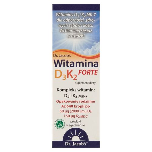 Dr Jacobs Witamina D3 + K2 Forte 20 ml D3 K2 MK-7 kompleks na Arena.pl
