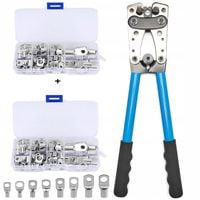 Zestaw Zaciskarka Praska do Kabli Końcówek + 120 Konektorów