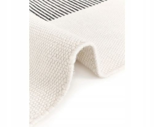 Chodnik Kami 80 x 150 cm biały czarny na Arena.pl