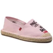 Big Star Espadryle damskie - Lekkie wsuwane - rozmiar 38 - Różowe tekstylne