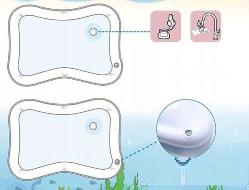 Dmuchana Mata Wodna Sensoryczna Dla Niemowląt Dzwieki Lustro Mata XXL 65cm na Arena.pl