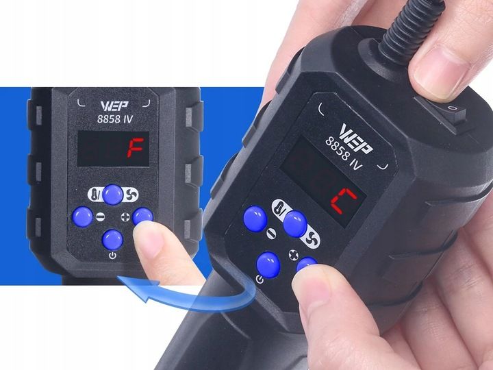 Stacja Lutownicza HOTAIR WEP 8858-IV mała, przenośna +Zestaw dysz zdjęcie 9