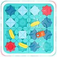 GRA LOGICZNA DLA DZIECI Układanka Labirynt Budowanie Drogi Klocki PREZENT