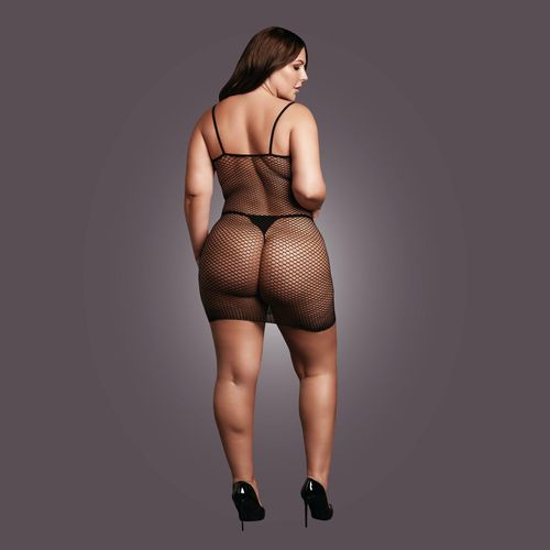 short dress with fishnet structure and spaghetti straps na Arena.pl