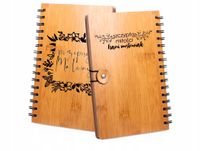 Bambusowy notatnik przepiśnik GRAWER dla Mamy TANI