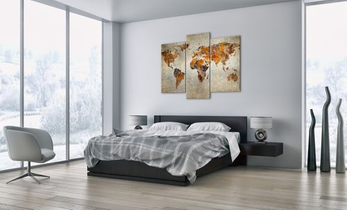 Obraz Na Płótnie - Mapa Kontynent - 130X100 Cm - Cb130X100-2783 na Arena.pl