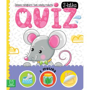 Quiz 2-latka z myszką Zabawa naklejkami i test wiedzy malucha Podgórska Anna