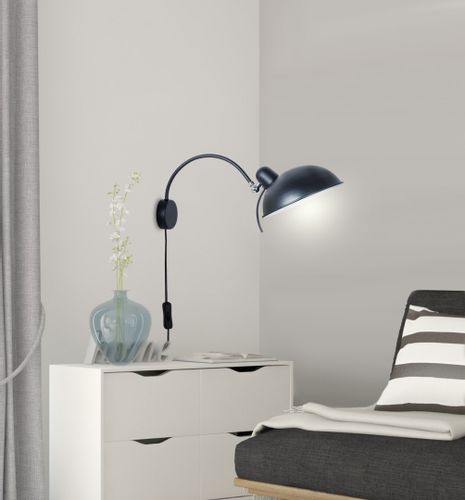 Nora kinkiet 1x40W E14 czarny na Arena.pl