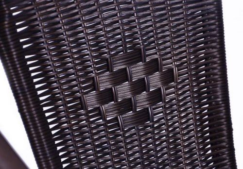 Krzesło ogrodowe Bistro rattanowe - czarne z brązową strukturą na Arena.pl