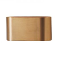 Owalna lampa ścienna Vega AZ1746 do przedpokoju metalowa złota