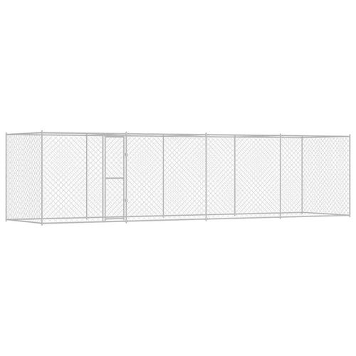 Klatka dla psa Srebrny 800 x 200 x 256 cm Stal Galwanizowana na Arena.pl