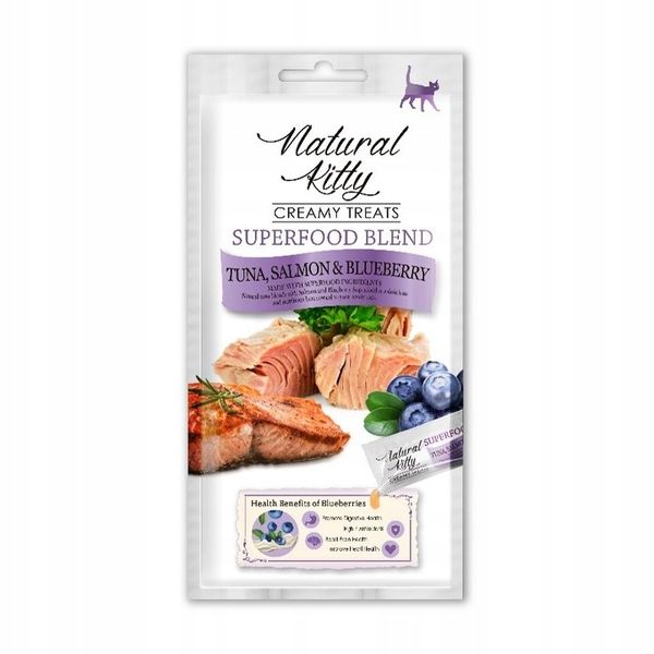Natural Kitty Premium Tuńczyk, łosoś & borówka x 3 zdjęcie 6