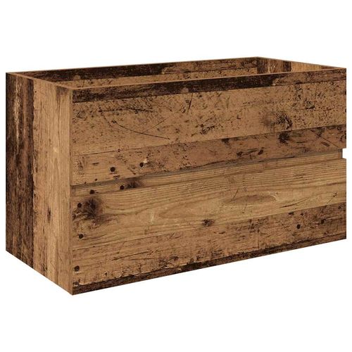 Szafka pod umywalkę z wbudowaną umywalką i baterią Stare drewno na Arena.pl