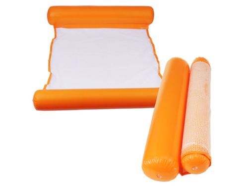 Hamak wodny materac do pływania dmuchany do basenu plażowy pomarańczowy na Arena.pl
