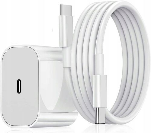 CERTYFIKOWANA SZYBKA ŁADOWARKA SIECIOWA 20W PD TYPE-C | +KABEL USB-C PD 60W na Arena.pl