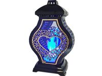 ZNICZ LAMPION NA GRÓB WAZA DUŻA RTN RAMA SERCE CZARNA+FIGURKA LED