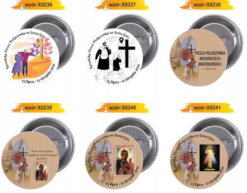 Przypinki buttony PIELGRZYMKA - JAN PAWEŁ II na Arena.pl