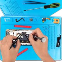 MATA STOŁOWA ANTYSTATYCZNA DO LUTOWANIA SILIKONOWA Z ORGANIZEREM 320x230mm