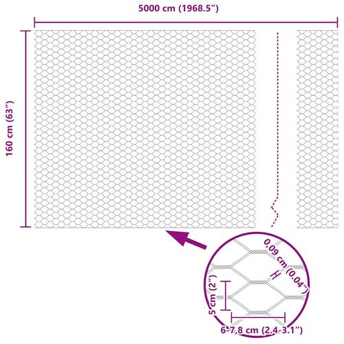 Ogrodzenie z słupkami Szary 1.6 x 50 m Stal pokryta PCV na Arena.pl