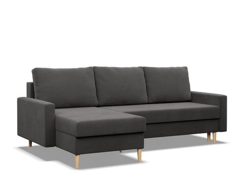 Narożnik uniwersalny, MILO, mikrofaza, 223x140x92 cm, szary | TYLETEGOTU na Arena.pl