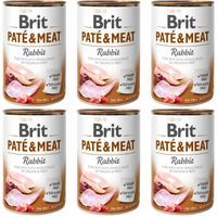 mokra karma dla psa brit pate & meat rabbit 6x 400 g z królikiem bezzbożowa