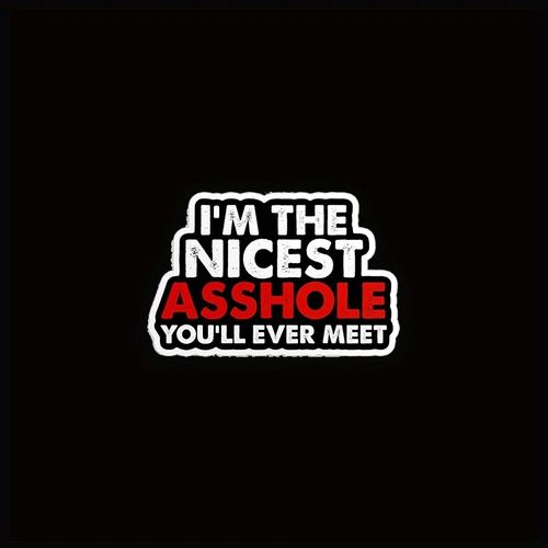 Naklejka Jestem najmilszym Dupkiem na Twojej Drodze JOKE PRUNK WLEPKA AUTO na Arena.pl