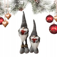 SZARY SKRZAT ŚWIĄTECZNY 57cm regulowany teleskopowe nogi krasnal stojący