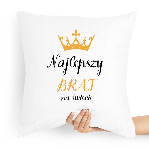Poduszka Prezent Dla Brata Najlepszy Na Świecie Z Nadrukiem Ze Zdjęciem zdjęcie 1