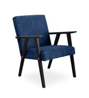 Fotel LISEK - PRL / granatowy / noga czarna / PO05