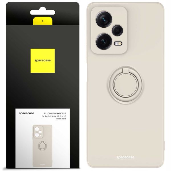 Spacecase Silicone Ring Redmi Note 12 Pro 5G bone zdjęcie 1