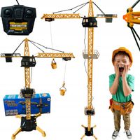 MEGA Duży DŹWIG ŻURAW Budowlany 182cm ZDALNIE STEROWANY Na Pilot