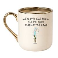 MÓGŁBYM BYĆ MIŁY, ALE PO CHUJ MARNOWAĆ CZAS Wzór - Elegant Kremowo-Złoty 330 ml
