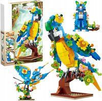 KLOCKI PAPUGA KOTEK MOTYL 3W1 408EL UKŁADANKA KOLOROWE