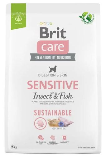Brit care dog sustainable sensitive insect 3kg na Arena.pl