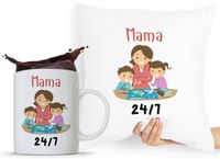 Zestaw Poduszka + Kubek Dzień Mamy Matki Prezent Z Nadrukiem Ze Zdjęciem
