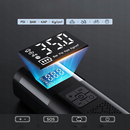 KOMPRESOR SAMOCHODOWY POMPKA DO ROWERU AKUMULATOR 6000 MAH na Arena.pl